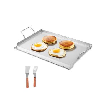Roostevabast terasest ristkülikukujuline praepann, 23x16 tolli, gaasi-, grilli- ja teppanyaki-pliitidele