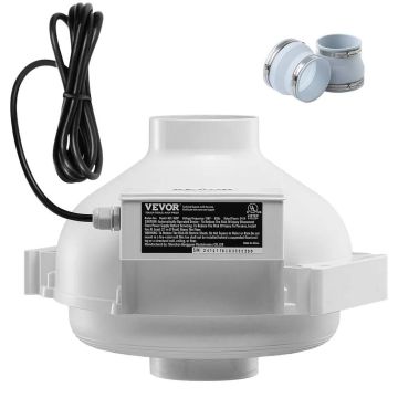 Radooni vähendamise ventilaator 4–4,5 tolli, 260 CFM, vaikne, veekindel