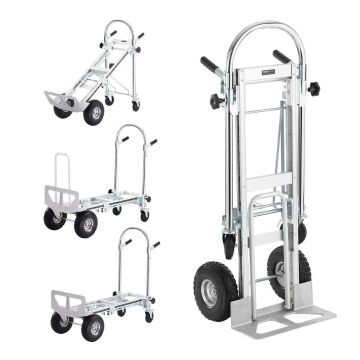 Alumiiniumist käsikäru 4 ühes, 454 kg, kokkupandav, platvorm, tööstuslik