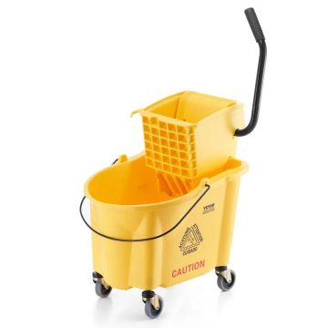 Harjaämber külgteoga, 35 l, kollane, ratastel
