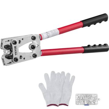 Aku klemmide krimpsutööriist 60 alumiiniumklemmiga, 10-1/0 AWG, 6 suurust