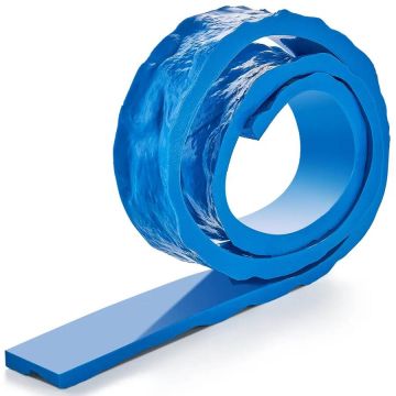 Ristkülikukujulised polüuretaanist betoonitemplid, 91x3 tolli, sinised, kivitekstuur
