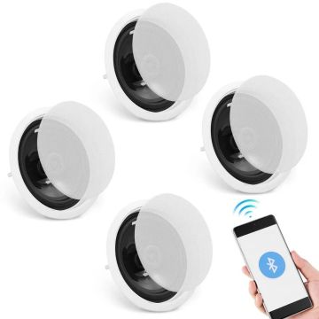 Потолочные Bluetooth-колонки 6,5 дюймов, 150 Вт, встраиваемые в стену, 4 шт.