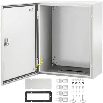 Стальная электромонтажная коробка NEMA 4X, степень защиты IP66, размеры 50x40x25 см, водонепроницаемая.