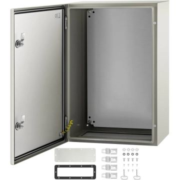Стальная электромонтажная коробка NEMA 4X 60x40x25 см, степень защиты IP66, водонепроницаемая и пылезащитная.