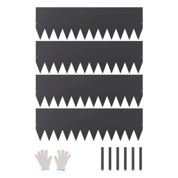 Terasest maastiku ääris, must, 40 x 12 tolli, 4 tk.