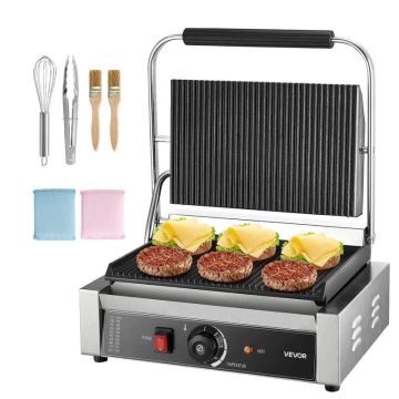 Elektriline paninigrill, 2200 W, roostevaba teras, 34x23 cm emailitud plaat