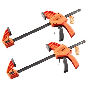 F-kujulised puidutöötlemisklambrid, 30,48 cm, 2 tk, oranžmust