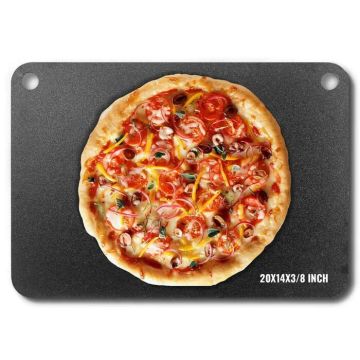 Süsinikterasest pitsa küpsetusplaat 20x14x3/8 tolli, roostevaba