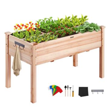 Puidust kõrgpeenar köögiviljade ja ürtide jaoks, 120x58x76 cm