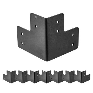 Töölaua terasest nurkklambrite komplekt, 165 mm, 8 tk.