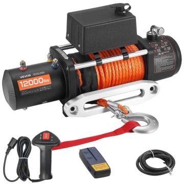 Elektrivints 5400 kg, 12 V, sünteetiline köis 9,1 mm x 23 m, juhtmevaba ja juhtmega juhtimine, IP55