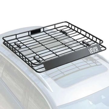 Универсальная багажная корзина на крышу автомобиля, 43x50x4,1 см, нержавеющая сталь, грузоподъемность 150 фунтов.