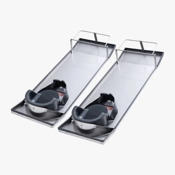 Roostevabast terasest betoonist teeplaadid, 30'' x 10'', liuguritega ja rihmadega