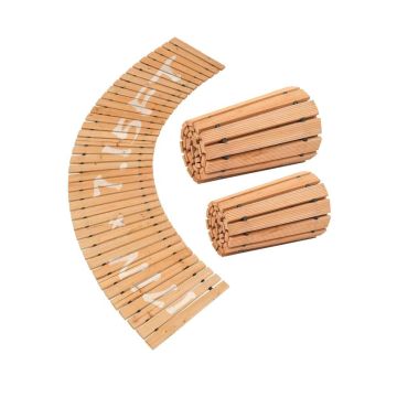 Kumer puidust seedripuust aiarada, 2,1 m x 43 cm, libisemiskindel