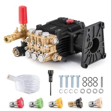Survepesuri pump, 25,4 mm võll, 296 baari, 5 otsikut, vahetuskomplekt