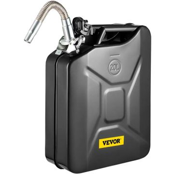 Jerrykanister 20 L, terasest, tilaga, must