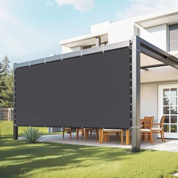 Päikesekaitse pergola katus 10x12 jalga, HDPE, must