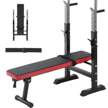 Reguleeritav jõupink jõutreeninguks, 180 kg, kokkupandav