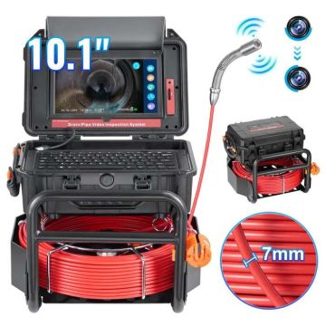 Isetasanduv kanalisatsioonikaamera, 50 m, 10,1" ekraan, 12 LED-i, IP67