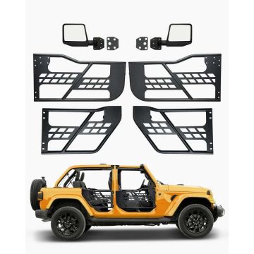 Jeepi toruuksed, 4-ukselised, jahistiilis, tahavaatepeeglitega, sobib 2007-2018 Wrangler UK-le