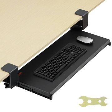 Выдвижная подставка для клавиатуры с зажимом типа C, 26,8 x 11 дюймов.