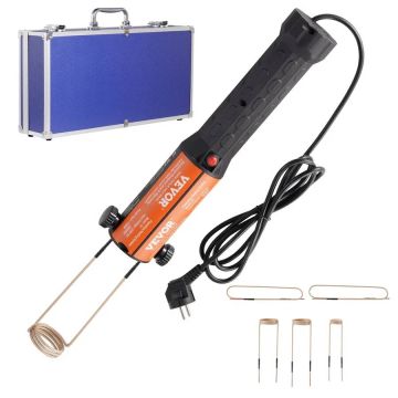 Kaasaskantav magnetiline induktsioonkütteseade 1000W LED-valguse ja 10 mähisega komplektiga