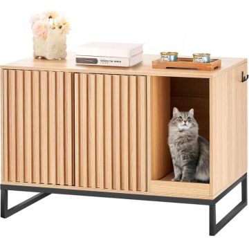 Защитный бокс для кошачьего туалета со скрытой мебелью, 80x51x56 см