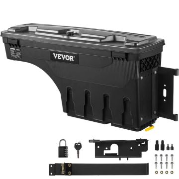 Lukustatav veekindel ABS-ist hoiukast veoauto kerele, 20 L, Dodge Ram 1500 2019–2021, must