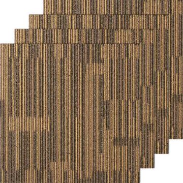 Korduvkasutatavad ruudukujulised vaibaplaadid 20x20", polsterdatud, 12 tk, pruunid