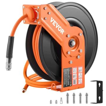 Выдвижная катушка для воздушного шланга 3/8" x 50 футов, с автоматическим складыванием, 300 PSI