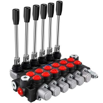 Hüdrauliline suunaventiil, 6 rulli, 11 GPM, 3600 PSI, kahveltõstukid