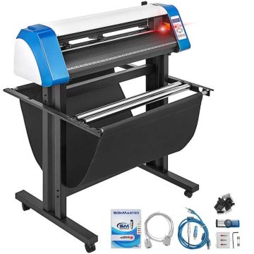 34-tolline vinüüllõikusplotter, poolautomaatne, USB-ühendusega