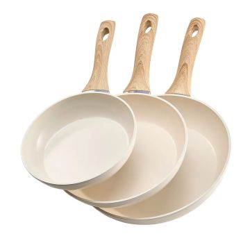 Alumiiniumkeraamilised munavormid, 3 tk, beežid (200-280 mm)