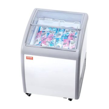 Jäätise sügavkülmik äriklassile, 154 l, mobiilne, valge