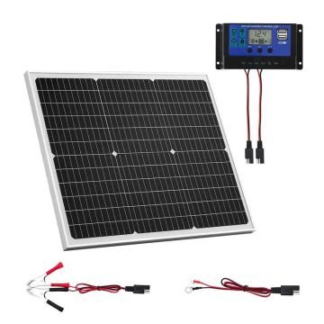 50W 12V Mono päikeselaadija MPPT kontrolleriga IP65