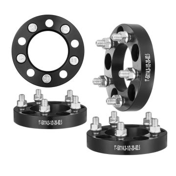 Rattaadapterid, 1 toll, 82,5 mm ava, mustad, 4 tk., Jeep ja Ford 1984–2013