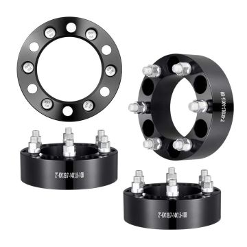 Rattaadapterite vahetükid, 2 tolli, 108 mm ava, M14 naastud, mustad, 4 tk.