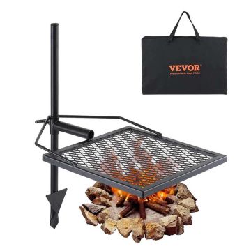 Pööratav terasest lõkkeaseme grill, reguleeritavad restid