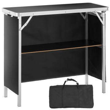 Kokkupandav kaasaskantav näitusepoodiumilaud 98 × 39 × 87 cm, lett hoiukasti ja korviga