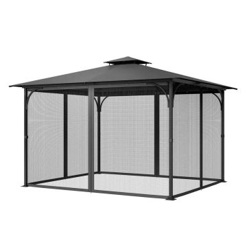 Välistingimustes kasutatav varikatuse võrk, 10x13x6,8 jalga, 4 paneeli, topeltlukuga