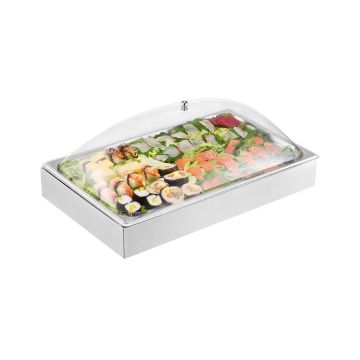Toidu serveerimisanum, 1x1 roostevabast terasest, buffet'le, kaane ja jäärestidega
