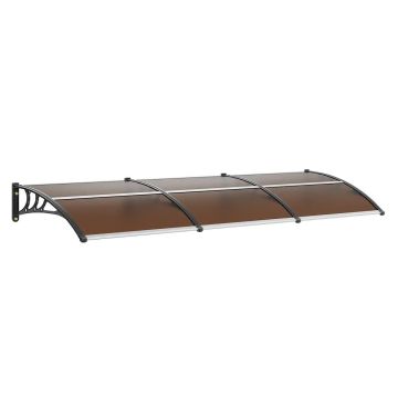 Akende ja uste varikatus 40x120 cm, UPF 50+, polükarbonaat, õõnesplekk