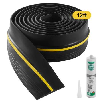 Garaažiukse tihendusliist, 12 jalga, must, PVC