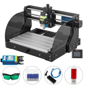 CNC 3018 pro 3-teljeline mini-CNC freesimis- ja graveerimismasin, 300 × 180 × 45 mm, 5,5 W