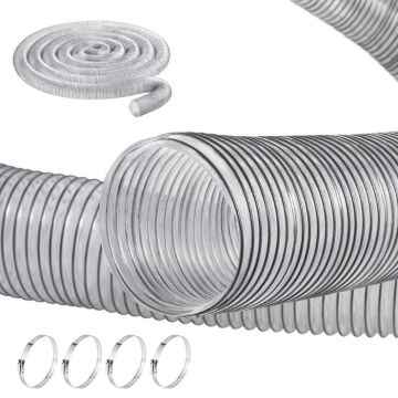 Tolmuimemisvoolik 4" x 50', paksendatud PVC-st, spiraaltraadist