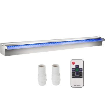 Basseini juga vihmaveerenn 151x11,5x8 cm, roostevaba teras, LED, puldiga