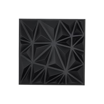 3D PVC seinapaneelid rombikujulised, 33 tk, matt must, 11,81x11,81 cm