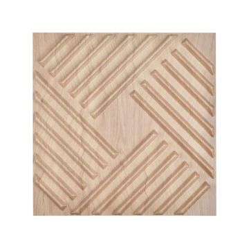3D PVC seinapaneelid, 12 tk, 19,7x19,7 cm, hele puiduvärv.