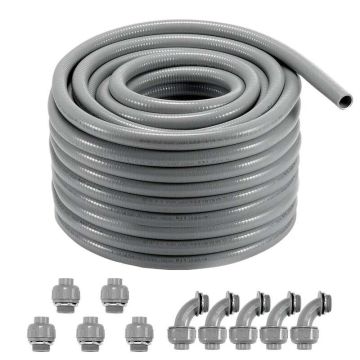 Paindlik 25,4 mm PVC elektrijuhtmetoru, 30,5 m, IP65
